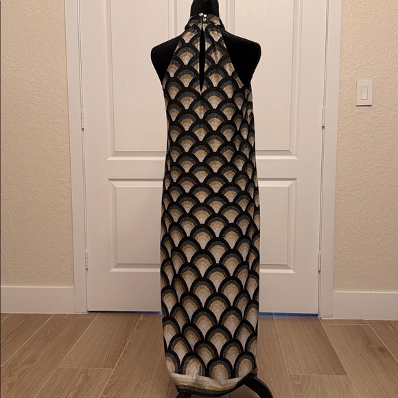 Trina Turk Giri Geometric Jacquard-Knit Sleeveless Midi-Dress - Picture 6 of 12